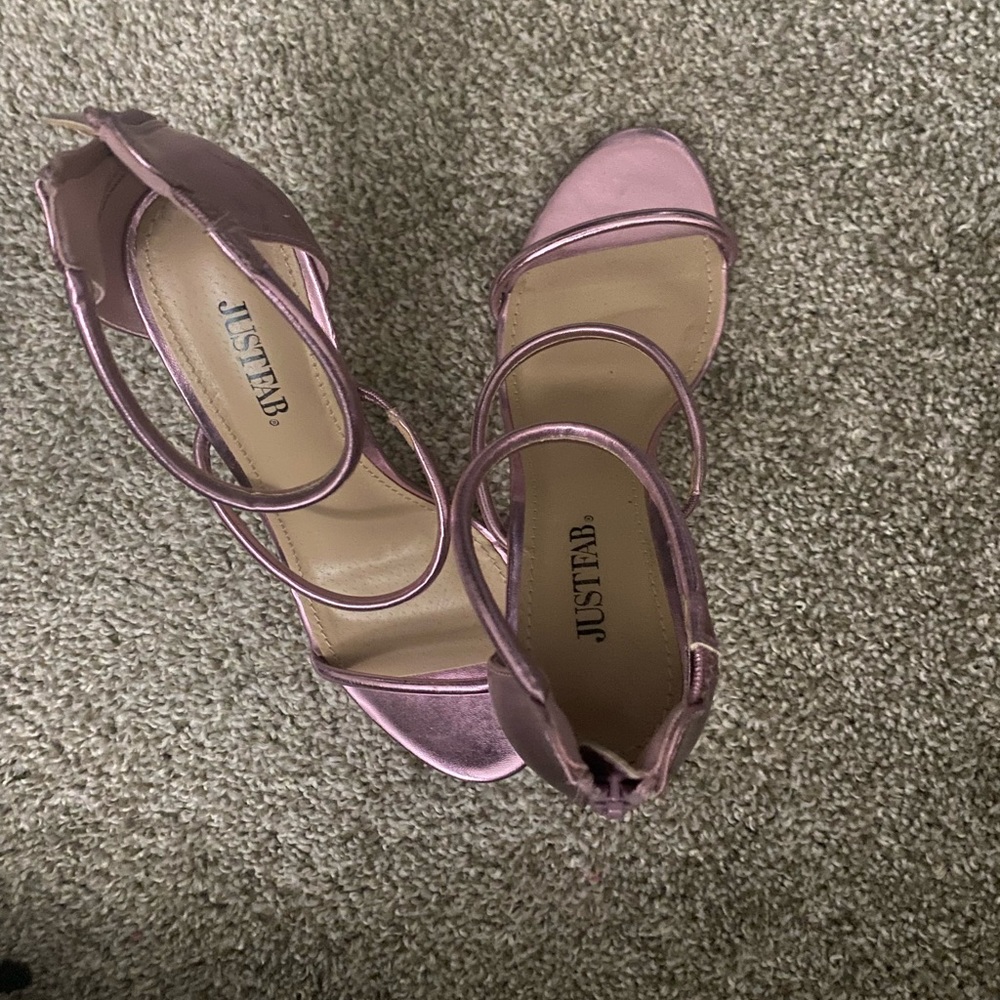 Just Fab Pink high heels.. Only worn once!a great steal.